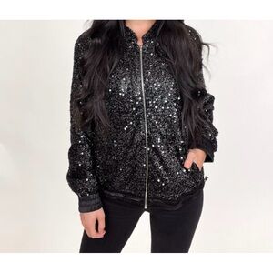 Black Sequin Women's Jacket